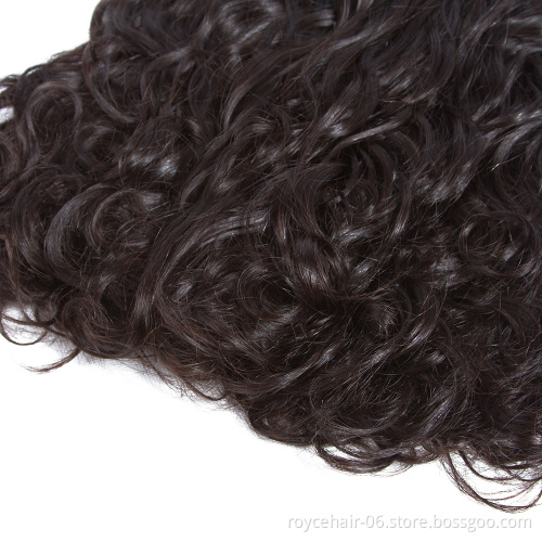 Cheap Wholesale Mongolian Vrigin Remy Human Hair Weave Water Wave 4 Bundles with 5x5 6x6 7x7 Lace Closure
